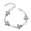 Ocean Series Alloy Tortoise Link Bracelets BJEW-JB11840-02-2