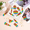 Resin & Walnut Pendants DIY Dangle Earrings Making Kits DIY-TA0011-03A-6