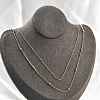 Brass Double Layer Necklaces NJEW-D302-52G-2