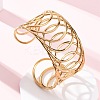 Europe and America Style 304 Stainless Steel Cuff Bangles for Women BJEW-D306-03G-5