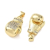 Sports Theme Brass Micro Pave Clear Cubic Zirconia Pendants KK-Z150-21G-03-2