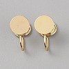 Brass Spiral Pad Ear Cuff Findings LS-EJEW-WH0033-23G-1