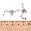 Brass Micro Pave Cubic Zirconia Pendants KK-A279-05P-3