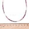 3.5MM Faceted Round Natural Amethyst & Rhodonite and Potato Natural Pearl Beaded Necklaces with 304 Stainless Steel End Chains NJEW-JN05974-02-4