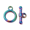 Ion Plating(IP) 304 Stainless Steel Toggle Clasps STAS-H212-19MC-1