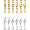 Brass&Alloy Clip Ends With Lobster Claw Clasps KK-PH0034-23-1
