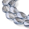 Transparent Electroplate Glass Bead Strands EGLA-C001-M-4