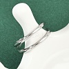 304 Stainless Steel Adjustable Open Cuff Rings for Women RJEW-K301-05P-2