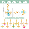 40Pcs 10 Colors Angel Acrylic Pendant Decorations HJEW-PH02043-2