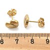 Rack Plating Brass Micro Pave Clear Cubic Zirconia Stud Earrings EJEW-K299-01G-J-5