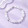 Natural Selenite Beads Stretch Bracelets BJEW-JB13212-1