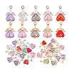 30Pcs 2 Colors Glass Pendants PALLOY-PH01718-7