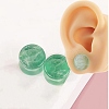 Natural Green Aventurine Ear Gauges Flesh Tunnels Plugs EJEW-P293-02B-1