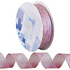 20 Yards Iridescent Polyester Ruffled Ribbon for Sewing Decoration OCOR-WH20007-14B-1