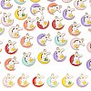 30Pcs 6 Colors Alloy Enamel Cartoon Pendants ENAM-CJ0002-79-3