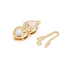 Brass Micro Pave Clear Cubic Zirconia Box Clasps KK-U051-01G-01-2