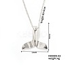 Simple Brass Cable Chain 3D Dolphin Tail Cool Cute Fashion Pendant Necklaces PX5689-1