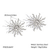304 Stainless Steel Sun Stud Earrings LS-HU6679-2-1