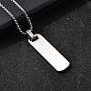 304 Stainless Steel Blank Pendant Necklaces NJEW-P329-04E-P-2