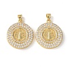 Brass Micro Pave Cubic Zirconia Pendants KK-H539-17A-04-1
