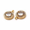 PVD Vacuum Plating 304 Stainless Steel Cubic Zirconia Pendants STAS-A076-05G-04-3