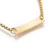 Ion Plating(IP) 304 Stainless Steel ID Bracelets BJEW-L637-10-G-3