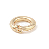 Brass Locking Jump Rings KK-S369-01G-02-1