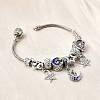 Alloy European Beads Charm Bracelets BJEW-F495-20P-4