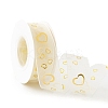 10 Yards Gold Stamping Heart Chiffon Ribbons PW-WG21800-02-1