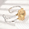 Two-Tone 304 Stainless Steel Cuff Bangles for Women BJEW-Z170-01GP-02-2