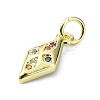 Brass Micro Pave Cubic Zirconia Pendants KK-H475-23G-02-2