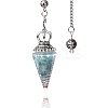 Natural Aquamarine Chip & Resin Dowsing Pendulum Big Pendants PW-WG89635-05-1