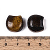 Natural Tiger Eye Cat Head Shape Beads G-T144-05B-3