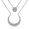 925 Sterling Silver Tiered Necklaces NJEW-BB33982-7