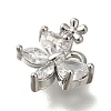 Rack Plating Brass Micro Pave Cubic Zirconia Charms KK-M014-02C-P-2