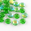 AB-Color Plated Flower Transparent Glass Beads LS-X-GLAA-R160-03AB-1