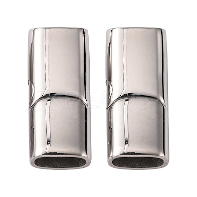 Tarnish Resistant 316 Surgical Stainless Steel Magnetic Clasps with Glue-in Ends STAS-G241-14A-P-1