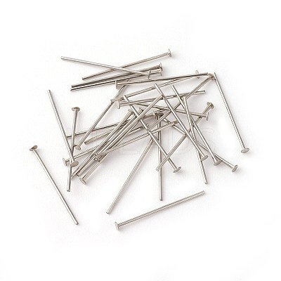 Tarnish Resistant 304 Stainless Steel Flat Head Pins LS-STAS-G185-07P-0.5x14mm-1