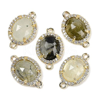 Natural Prehnite Faceted Oval Links G-B126-05G-07-1