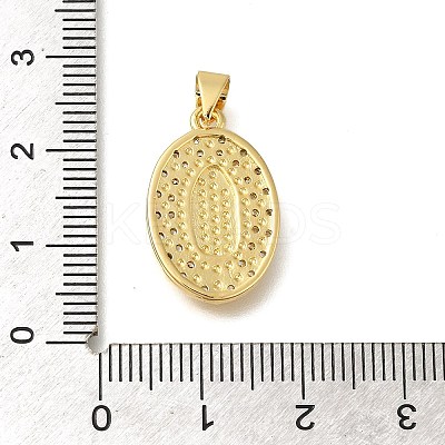 Rack Plating Brass with Cubic Zirconia Pendants KK-Z086-33G-03-1