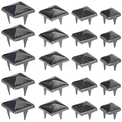 200Pcs 4 Styles Iron Studs Rivets IFIN-GF0001-54B-1
