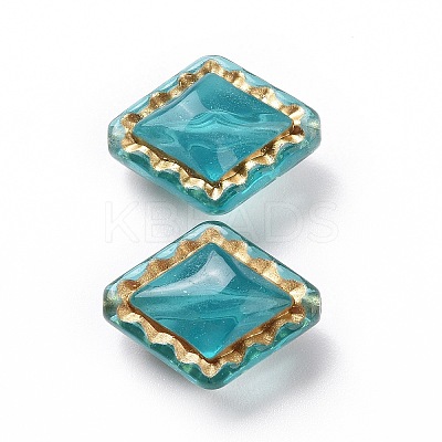 Plating Transparent Acrylic Beads X-OACR-P013-30B-1