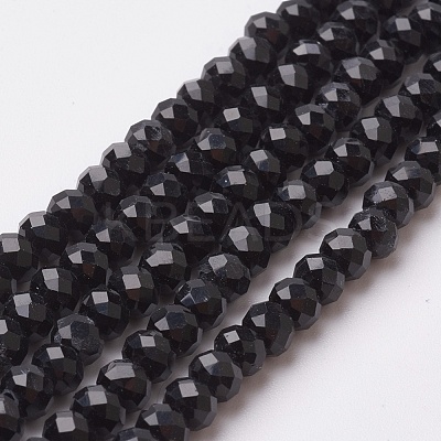 Faceted Imitation Jade Glass Beads Strands EGLA-F124-NC03-1