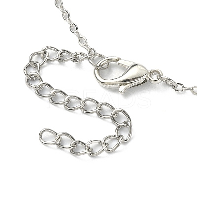 Crystal Rhinestone Butterfly Pendant Necklace with Cable Chains NJEW-FZ00018-1