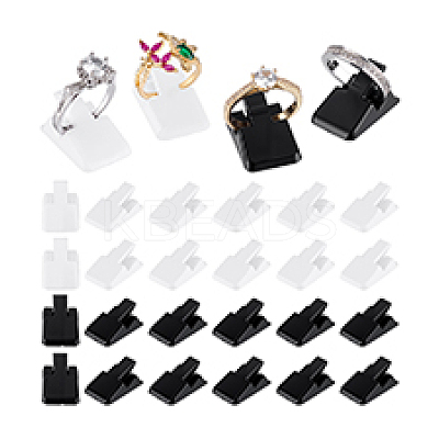 40Pcs 2 Colors Plastic Ring Holder KY-PH0002-37-1