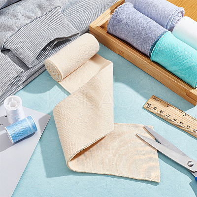 Polyester Ribbing Fabric for Cuffs FIND-WH0032-59G-1