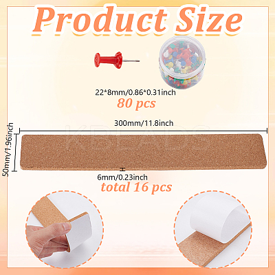 15Pcs Self-adhesive Cork Insulation Sheets AJEW-AR0004-84A-1