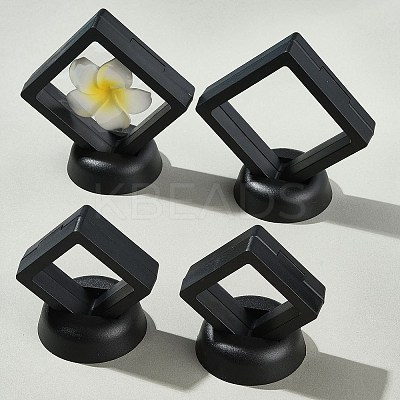 4Pcs 2 Styles Plastic 3D Floating Frame Display Holder ODIS-FS0001-02B-1