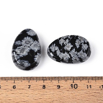 Natural Snowflake Obsidian Pendants G-N349-08B-1