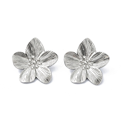 304 Stainless Steel Stud Earrings STAS-L024-004P-02-1